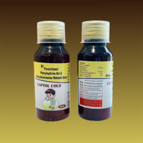 60 Ml Paracetamol Phenylephrine Hydrochloride And Chlorpheniramine Maleate Syrup General Medicines