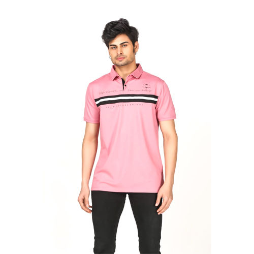 Pink Mens Fancy T Shirt