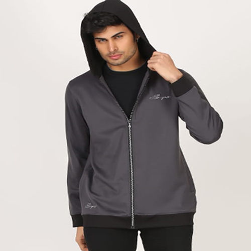 Washable Mens Grey And Black Jacket