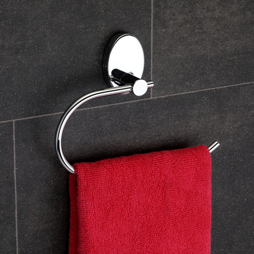 PUNCH NAPKING RING - Stainless Steel, 10 Inch Round Towel Ring , Glossy Finish with Elegant Design for Modern Bathrooms