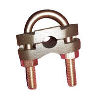 Earthing Ground Clamp - Copper Metal, 3 Inch Height, U Shape | Industrial Use, High Standard, Ideal For Efficient Grounding Applications