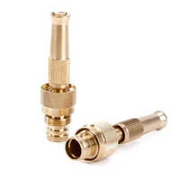 High Pressure Garden Hose Nozzle - Brass Material, 1/2 Inch Size | Industrial Use, Durable Design