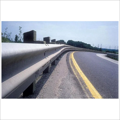 Black Highway Crash Beam Barrier