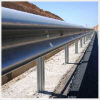 Black Highway Road Crash Barrier