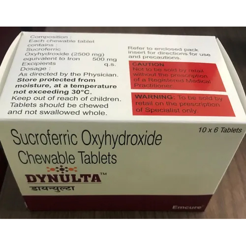 Sucroferric Oxyhydroxide Chewable Tablets Generic Drugs