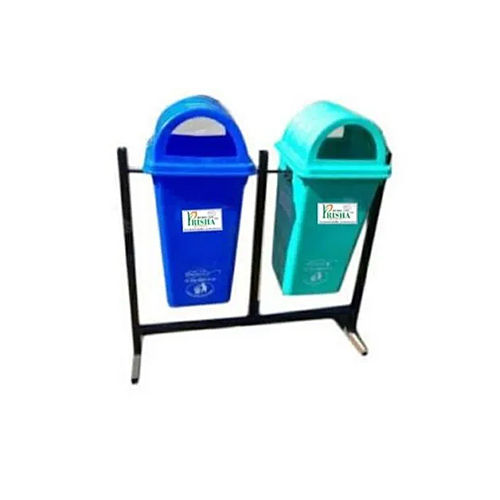 100 Ltr Twin Dustbin With MS Stand