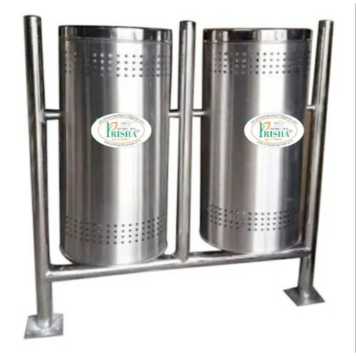 80LTR SS Twin Hanging Dustbin