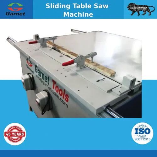 Sliding Table Saw Machine - Color: White