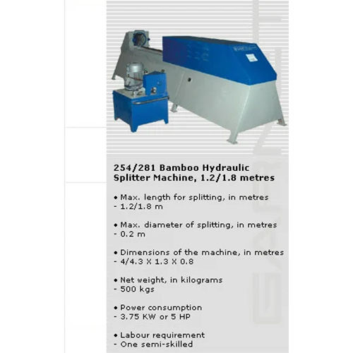 Grey Bamboo Hydraulic Splitter Machine