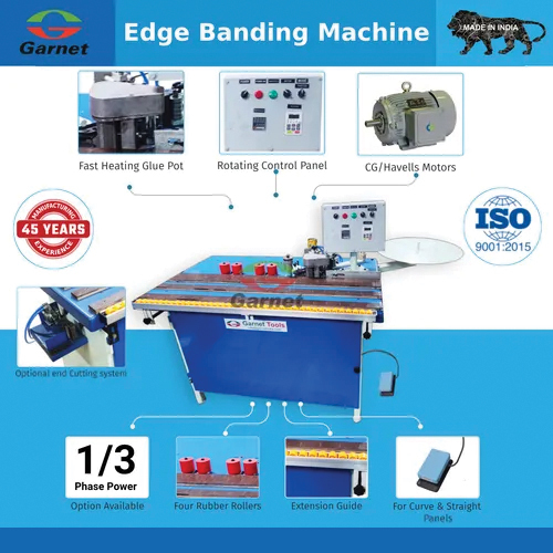 Manual Edge Banding Machine Bigger Table - Color: Blue And White