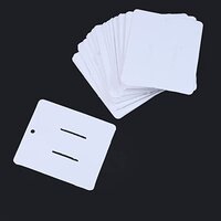Atmiyamart White Paper Cardboard Hair Clip Hair Claws Blank Cards Jewelry Display Earrings Organizer Tags