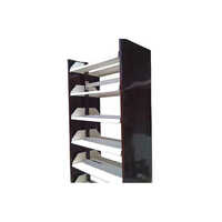 Metal Library Racks - Steel Construction, Gray Finish | Durable, Easy To Clean, Eco-friendly With Secure Book Binds