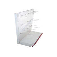 End Racks - Multi-Size, White Painted Finish | High Quality, Perforated Back for Ventilation, Ideal for Supermarkets and Markets