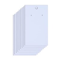 Custom Jewelry Display Card - Blank Kraft Paper, 3.5x2 Inch | Dual Pre-cut Holes, Blank Space For Diy Branding, Convenient Hanging Design