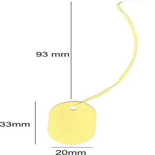 Atmiyamart Plain Yellow Tags Oval Shape Tags  Display Jewelry Gift Price Tag