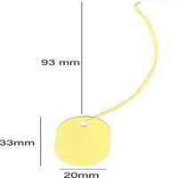 Atmiyamart Plain Yellow Tags Oval Shape Tags  Display Jewelry Gift Price Tag