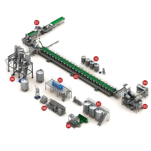 Fruit And Vegetable Processing Plant - Capacity: 500-2000 Kg/Hr