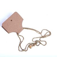 Atmiyamart Hanging Blank Bracelet Necklace/Earring Folding Display Card in Brown Kraft Paper for Accessories and Jewelry brand tag maker Customize jeweler tag