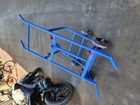 Drum Handler - Steel, 1200 X 600 X 900 Mm | 1000 Kg Load Capacity, Blue Color, 4 Polyurethane Wheels