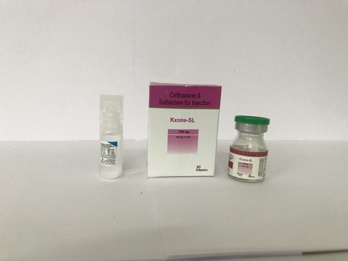 Ceftriaxone 500 mg and Sulbactam 250 mg