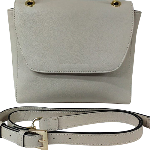 Ladies White Leather Bag