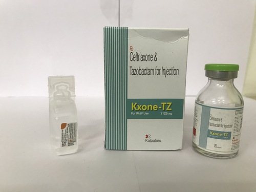 Ceftriaxone 1000 mg and Tazobactam 125 mg