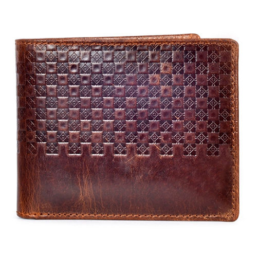 Mens Dark Brown Leather Wallet Design: Plain