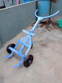 Drum Trolley - Mild Steel, 3 Wheels, 350 Kg Loading & Lifting Capacity, 25 Kg Self Weight, 12 Months Warranty | Durable Build, Easy Mobility, Industrial Use, Manual Operation, Safe Handling, Sturdy Design
