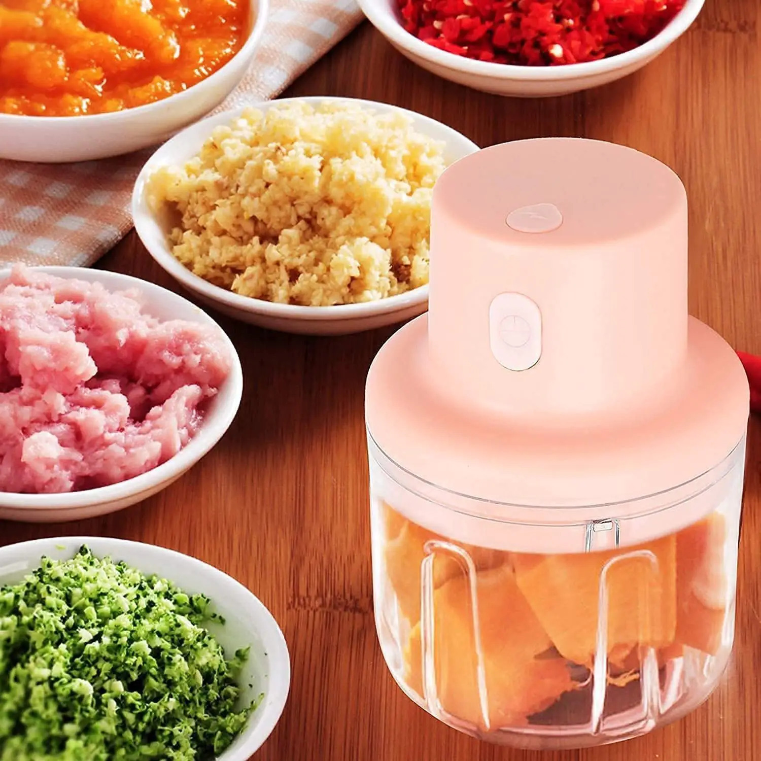 Electric Mini Garlic Chopper Portable Chopper With USB Charging