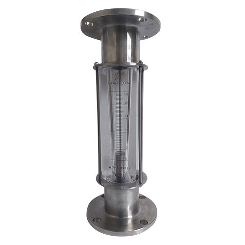 Silver Stainless Steel Flange Acrylic Rotameter