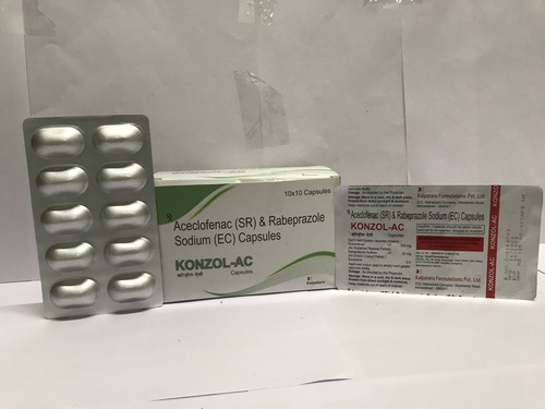 Rabeperazole 20 mg and Aceclofenac 200 mg