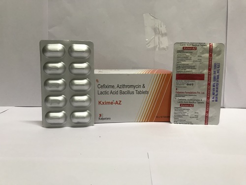 Cefixime 200 mg and Azithro 250 mg and Lactic Acid Bacillus