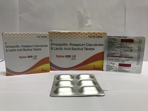 Amoxycillin Trihydrate 500 mg and Potassium clavulanate diluted 125 mg and Lactic Acid Bacillus