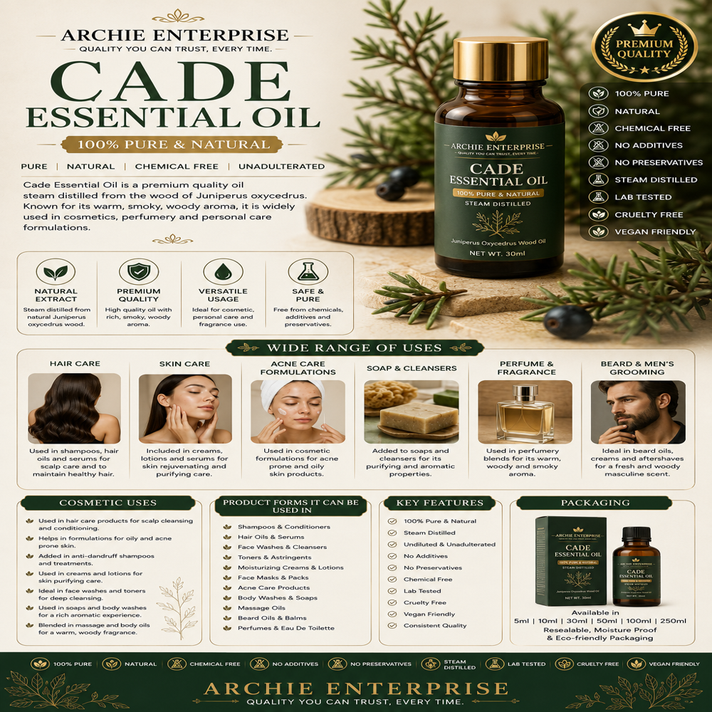 Cade Essential Oil - Additives: None