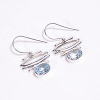 Natural Rainbow Moonstone 925 Sterling Silver Drop Earrings Girls Fashion Earrings supplier