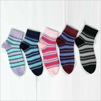 Ladies Socks - Cotton, Free Size, Multicolor | All-season Comfort With Stylish Plain And Printed Patterns
