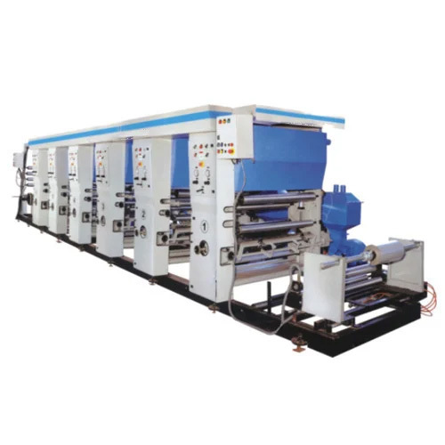 Industrial Rotogravure Printing Machine - Stainless Steel Customized Size | Semi-Automatic Frequency Speed Control