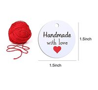 Handmade with Love Round White Tag