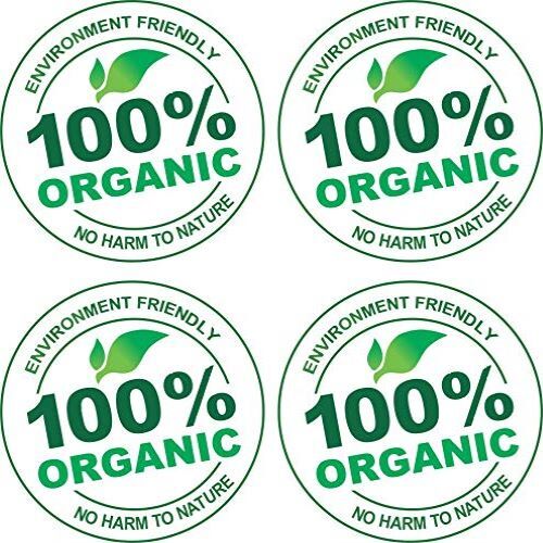 Atmiyamart Organic Round Tag Lable Sticker 1.5inch Green Sticker use Box Packing  Food Tag  Vegetable Tag  100% Organic Sticker  HD Print Quality  Waterproof Organic Stikcer 