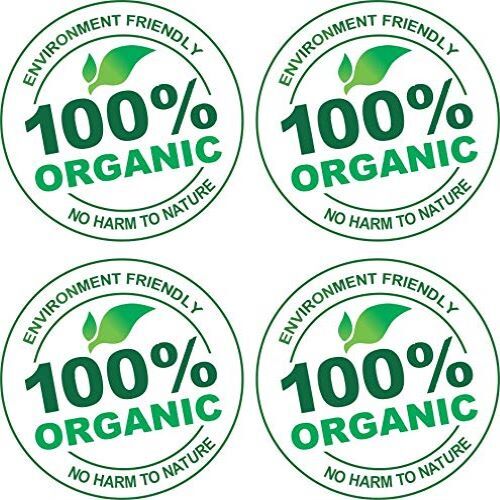 Atmiyamart Organic Round Tag Lable Sticker 1.5inch Green Sticker use Box Packing  Food Tag  Vegetable Tag  100% Organic Sticker  HD Print Quality  Waterproof Organic Stikcer