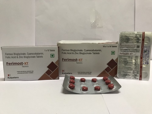 Ferrous Bis Glycinate 60 mg  and Zinc Sulphate 15 mg and Folic Acid 1 mg and Vitamin B12 15 mcg