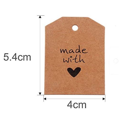 made with love Kraft Tag