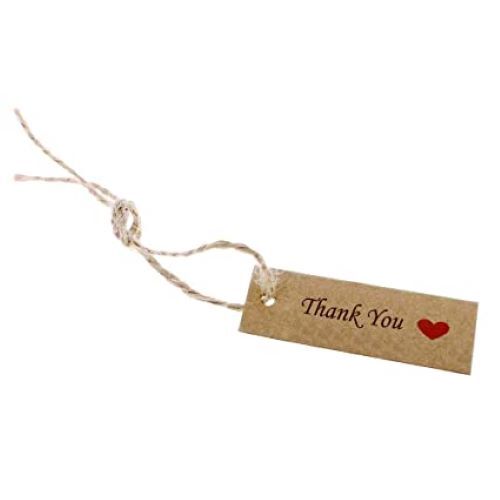 Atmiyamart Thank You Gift Tag Vintage Craft Paper Handmade Tag