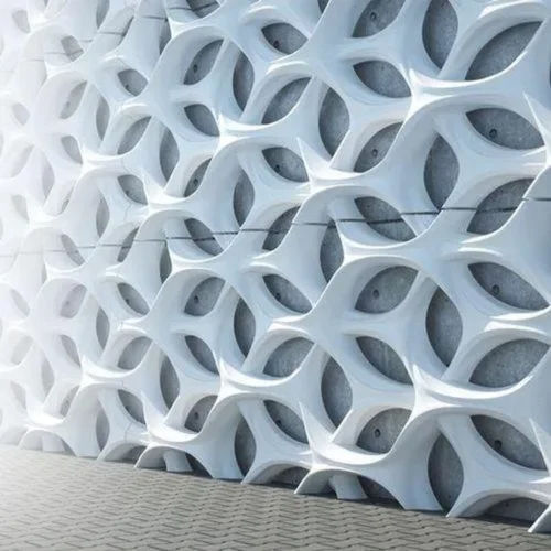 White Grc Cladding Screen Size: Customized