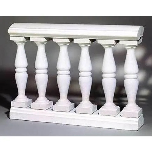 White GRC Baluster Railing