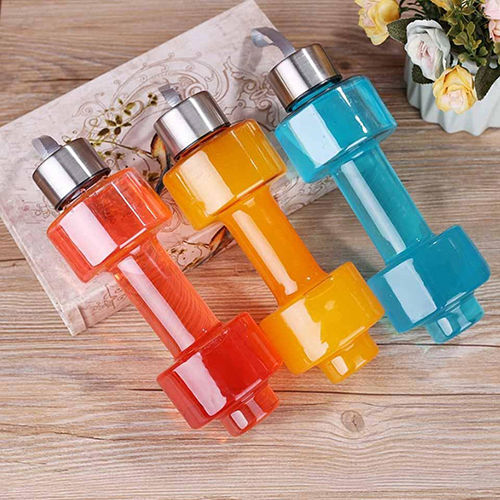 Plastic Dumbbell Water Bottle