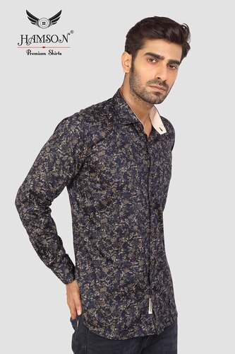 Mens Satin Cotton Shirts Lily 44B Collar Style: Standard