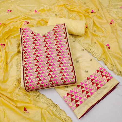 Kalpana Yellow Heavy Modal Dress Material