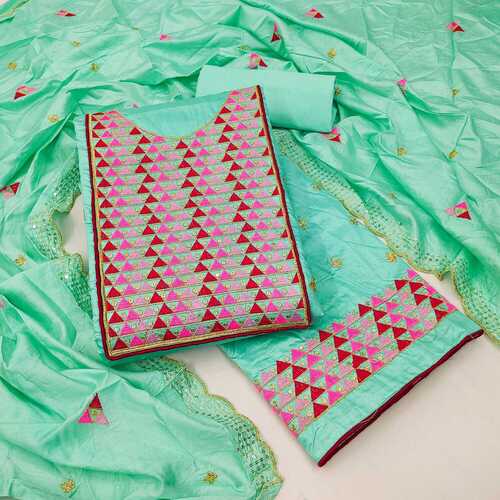 Kalpana Green Heavy Modal Dress Material