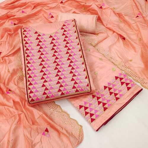 Kalpana Orange Heavy Modal Dress Material